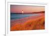 USA Charlevoix Lighthouse and Beach at Sunset-null-Framed Photographic Print