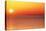 Usa,Chicago,Lake Michigan,Orange Sunset,City Skyline in Distance-Frank Cezus-Stretched Canvas