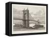 Usa, Cincinnati, Bridge over Ohio River from Nouvelle Geographie Universelle by Elisee Reclus-null-Framed Stretched Canvas