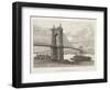 Usa, Cincinnati, Bridge over Ohio River from Nouvelle Geographie Universelle by Elisee Reclus-null-Framed Giclee Print