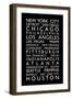 USA Cities Bus Roll-Michael Tompsett-Framed Art Print