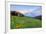 USA, Colorado, Crested Butte. Landscape of wildflowers and mountains.-Dennis Flaherty-Framed Photographic Print