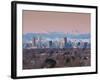 USA, Colorado, Denver, City View and Rocky Mountains from the East-Walter Bibikow-Framed Photographic Print