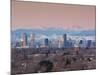 USA, Colorado, Denver, City View and Rocky Mountains from the East-Walter Bibikow-Mounted Photographic Print