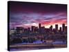 USA, Colorado, Denver, City View from the West-Walter Bibikow-Stretched Canvas