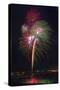 USA, Colorado, Frisco, Dillon Reservoir. Fireworks display on July 4th-Fred Lord-Stretched Canvas