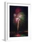 USA, Colorado, Frisco, Dillon Reservoir. Fireworks display on July 4th-Fred Lord-Framed Photographic Print