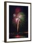 USA, Colorado, Frisco, Dillon Reservoir. Fireworks display on July 4th-Fred Lord-Framed Photographic Print