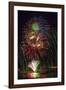 USA, Colorado, Frisco, Dillon Reservoir. Fireworks display on July 4th-Fred Lord-Framed Photographic Print