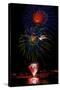 USA, Colorado, Frisco, Dillon Reservoir. Fireworks display on July 4th-Fred Lord-Stretched Canvas