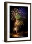 USA, Colorado, Frisco, Dillon Reservoir. Fireworks display on July 4th-Fred Lord-Framed Photographic Print