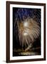 USA, Colorado, Frisco, Dillon Reservoir. Fireworks display on July 4th-Fred Lord-Framed Photographic Print