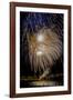 USA, Colorado, Frisco, Dillon Reservoir. Fireworks display on July 4th-Fred Lord-Framed Photographic Print