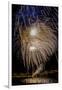 USA, Colorado, Frisco, Dillon Reservoir. Fireworks display on July 4th-Fred Lord-Framed Premium Photographic Print