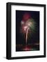 USA, Colorado, Frisco, Dillon Reservoir. Fireworks display on July 4th-Fred Lord-Framed Photographic Print