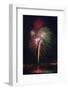 USA, Colorado, Frisco, Dillon Reservoir. Fireworks display on July 4th-Fred Lord-Framed Photographic Print