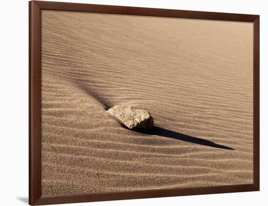 USA, Colorado, Great Sand Dunes National Park and Preserve. Rock and Ripples on a Dune-Ann Collins-Framed Photographic Print