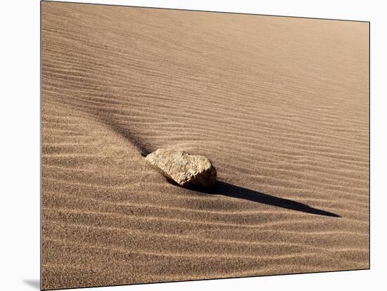 USA, Colorado, Great Sand Dunes National Park and Preserve. Rock and Ripples on a Dune-Ann Collins-Mounted Photographic Print