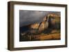 USA, Colorado, Gunnison National Forest. The Castles rock formation on a stormy autumn sunrise.-Jaynes Gallery-Framed Photographic Print