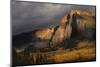 USA, Colorado, Gunnison National Forest. The Castles rock formation on a stormy autumn sunrise.-Jaynes Gallery-Mounted Photographic Print