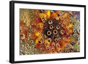 USA, Colorado, Lafayette. Water Bubbles on Glass Table Top-Jaynes Gallery-Framed Photographic Print