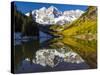 USA, Colorado, Maroon Bells-George Theodore-Stretched Canvas