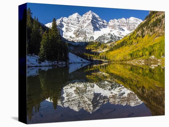 USA, Colorado, Maroon Bells-George Theodore-Stretched Canvas