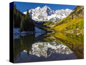 USA, Colorado, Maroon Bells-George Theodore-Stretched Canvas