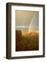 USA, Colorado, Mesa County, Double rainbow in the Colorado National Monument-Christian Heeb-Framed Photographic Print