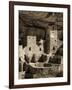 USA, Colorado, Mesa Verde National Park. Cliff Palace Ruin, Tinted Monochrome-Ann Collins-Framed Photographic Print