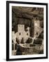 USA, Colorado, Mesa Verde National Park. Cliff Palace Ruin, Tinted Monochrome-Ann Collins-Framed Photographic Print