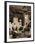 USA, Colorado, Mesa Verde National Park. Cliff Palace Ruin, Tinted Monochrome-Ann Collins-Framed Photographic Print