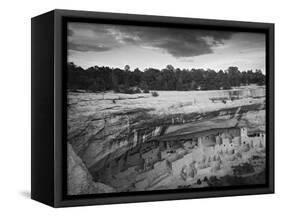 USA, Colorado, Mesa Verde NP. Overview of Cliff Palace Ruins-Dennis Flaherty-Framed Stretched Canvas