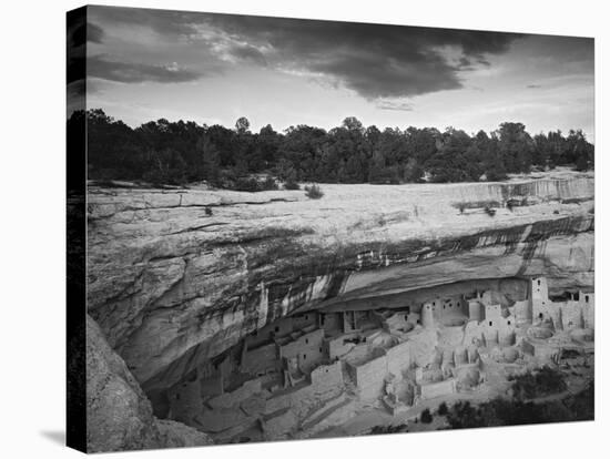 USA, Colorado, Mesa Verde NP. Overview of Cliff Palace Ruins-Dennis Flaherty-Stretched Canvas
