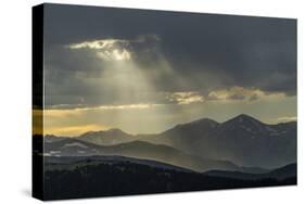 USA, Colorado, Mt. Evans. Landscape of virga rain and God rays.-Cathy and Gordon Illg-Stretched Canvas