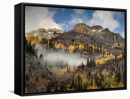 USA, Colorado, Ouray, Fall Color on Mountainside-Ann Collins-Framed Stretched Canvas