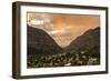 USA, Colorado, Ouray. Stormy sunset on mountains and town.-Cathy and Gordon Illg-Framed Photographic Print