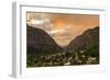 USA, Colorado, Ouray. Stormy sunset on mountains and town.-Cathy and Gordon Illg-Framed Photographic Print