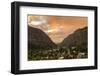 USA, Colorado, Ouray. Stormy sunset on mountains and town.-Cathy and Gordon Illg-Framed Photographic Print