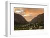 USA, Colorado, Ouray. Stormy sunset on mountains and town.-Cathy and Gordon Illg-Framed Photographic Print