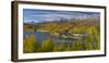 USA, Colorado. Panoramic composite of Silver Jack Reservoir.-Jaynes Gallery-Framed Photographic Print