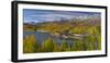 USA, Colorado. Panoramic composite of Silver Jack Reservoir.-Jaynes Gallery-Framed Photographic Print