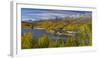 USA, Colorado. Panoramic composite of Silver Jack Reservoir.-Jaynes Gallery-Framed Photographic Print