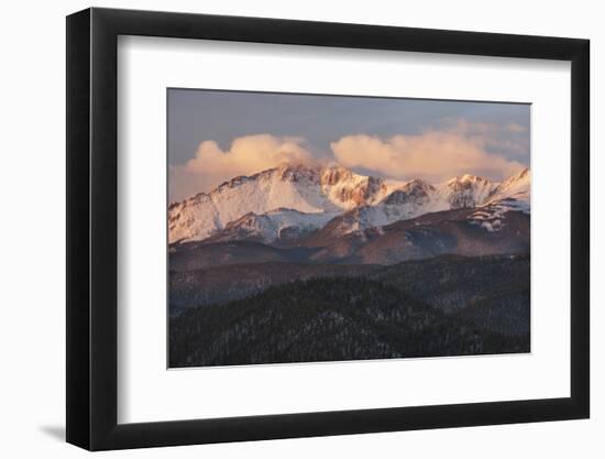 USA, Colorado, Pike NF. Clouds over Pikes Peak at Sunrise-Don Grall-Framed Photographic Print