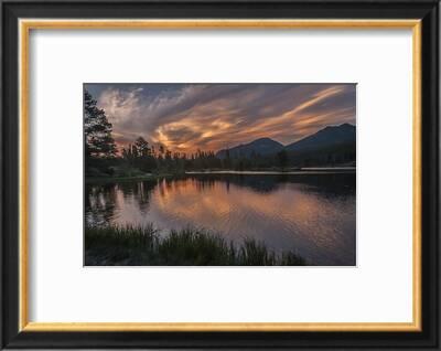 Sprague Lake Rocky Mountain National Park Photo Art Print Poster 18x12 inch