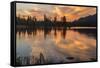 USA, Colorado, Rocky Mountain National Park. Sprague Lake at Sunset-Cathy & Gordon Illg-Framed Stretched Canvas