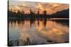 USA, Colorado, Rocky Mountain National Park. Sprague Lake at Sunset-Cathy & Gordon Illg-Stretched Canvas