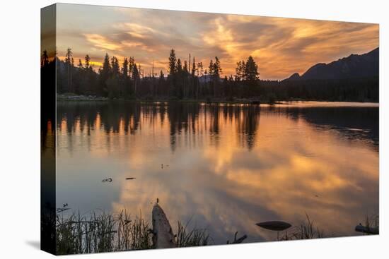 USA, Colorado, Rocky Mountain National Park. Sprague Lake at Sunset-Cathy & Gordon Illg-Stretched Canvas