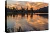 USA, Colorado, Rocky Mountain National Park. Sprague Lake at Sunset-Cathy & Gordon Illg-Stretched Canvas