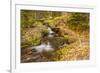 USA, Colorado, Rocky Mountain National Park. Waterfall in forest scenic.-Jaynes Gallery-Framed Photographic Print